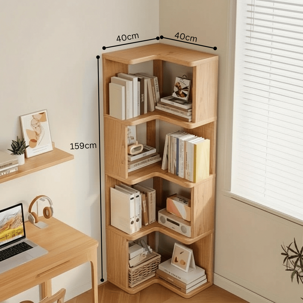 ARDENVELL – Eckschrank aus verarbeitetem Kiefernholz im skandinavischen Stil für platzsparende Eleganz & Funktionalität