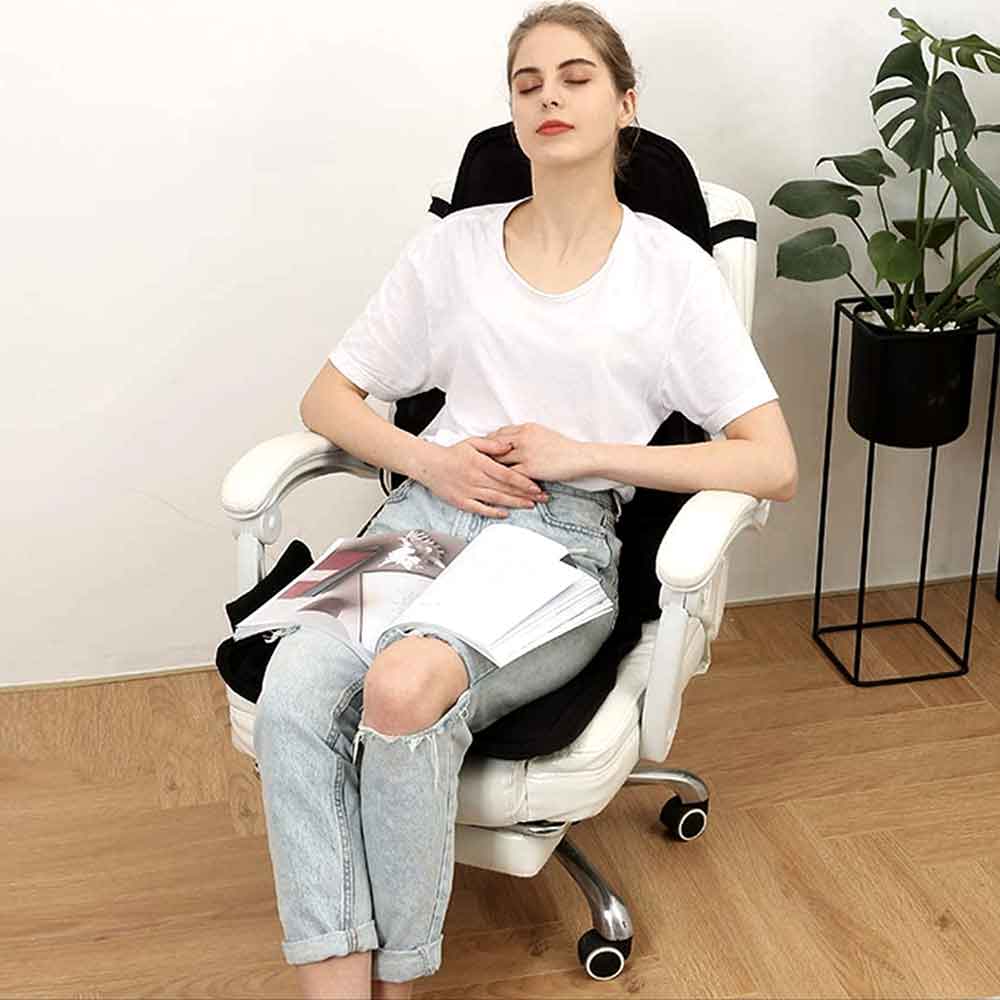 Ergonomische Massage-Sitzauflage | Shiatsu- & Vibrationsmassage für Nacken, Rücken & Oberschenkel | Zuschaltbare Wärmefunktion | Inkl. Auto-Adapter & Fernbedienung