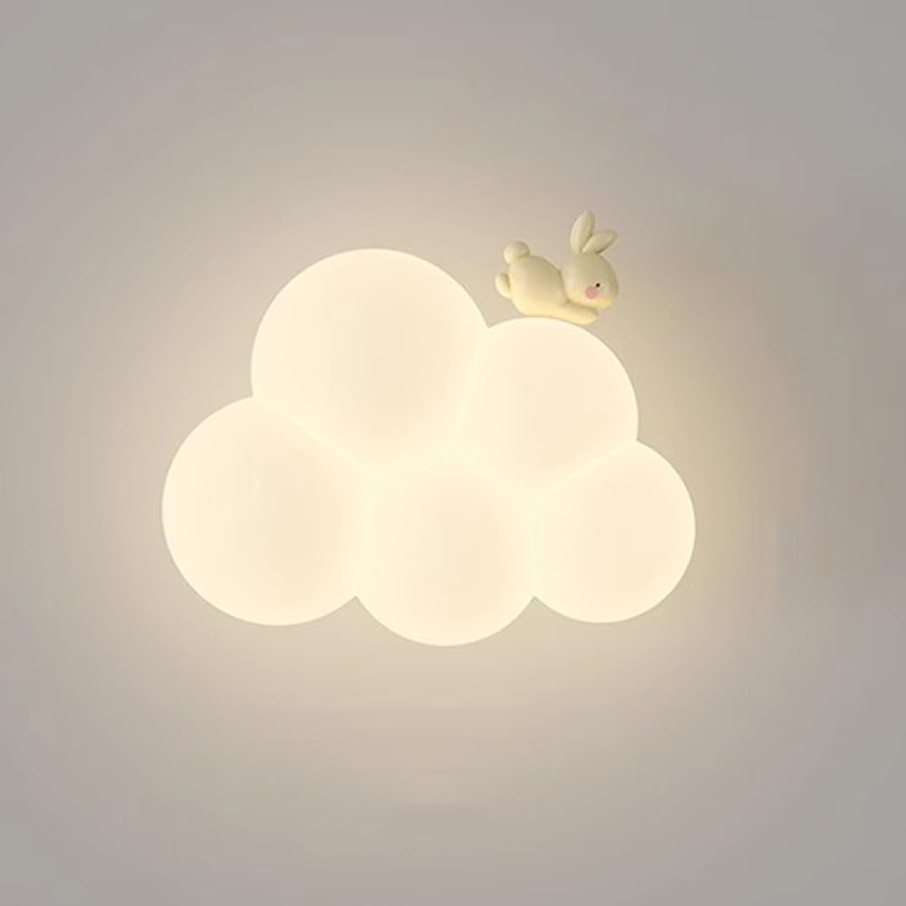Veilleuse nuage LED pour enfants, idéale pour décorer la chambre d'enfant.