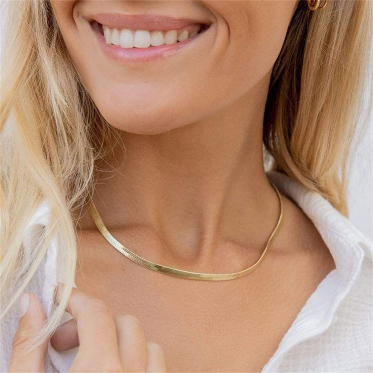 Flora - Bold Herringbone Necklace — bringing modern charm to your space. Flora - Bold Herringbone Necklace — bringing modern charm to your space.