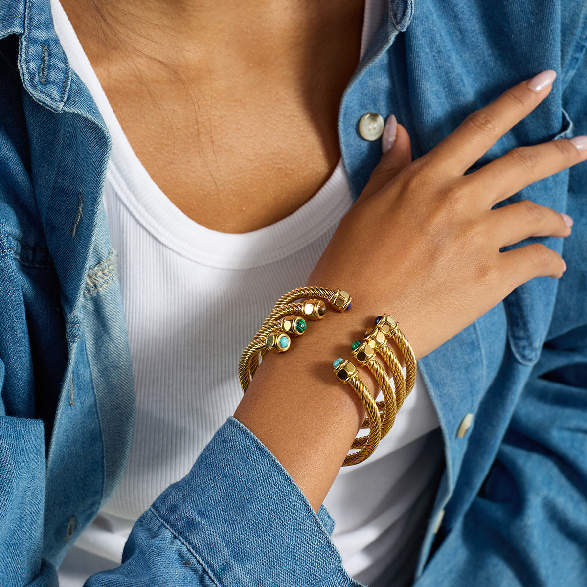 Polly - Gold Rope Bracelet — bringing modern charm to your space. Polly - Gold Rope Bracelet — bringing modern charm to your space.