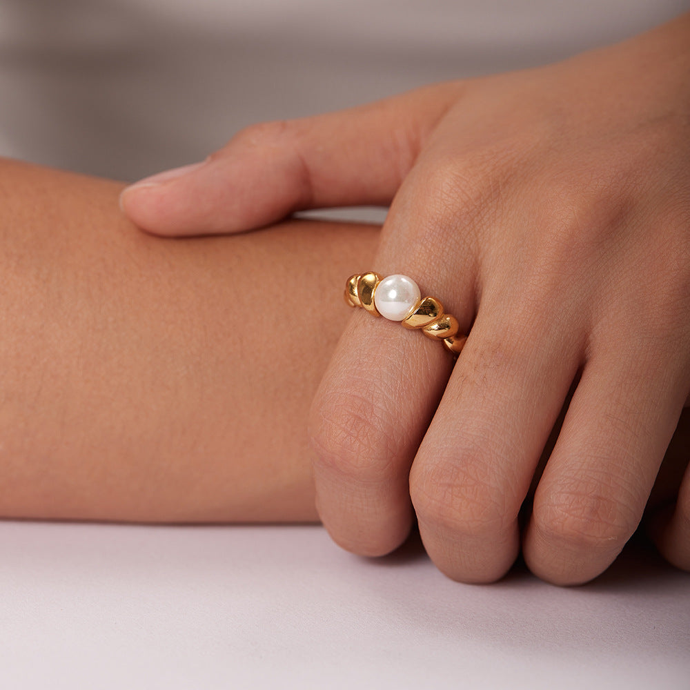 Beatrice - Freshwater Pearl Ring — made with care and attention to detail. Beatrice - Freshwater Pearl Ring — made with care and attention to detail.