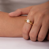 Beatrice - Freshwater Pearl Ring — made with care and attention to detail. Beatrice - Freshwater Pearl Ring — made with care and attention to detail.