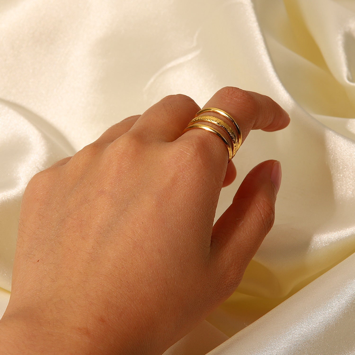 Esme - Layered Gold Ring — made with care and attention to detail. Esme - Layered Gold Ring — made with care and attention to detail.