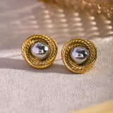 Andrea - Round Twist Earrings — crafted for everyday quality. Andrea - Round Twist Earrings — crafted for everyday quality.