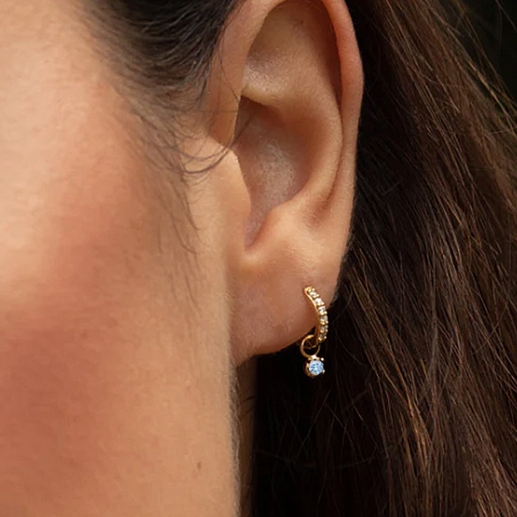 Olivia - Diamond Hoop Earrings — made with care and attention to detail. Olivia - Diamond Hoop Earrings — made with care and attention to detail.