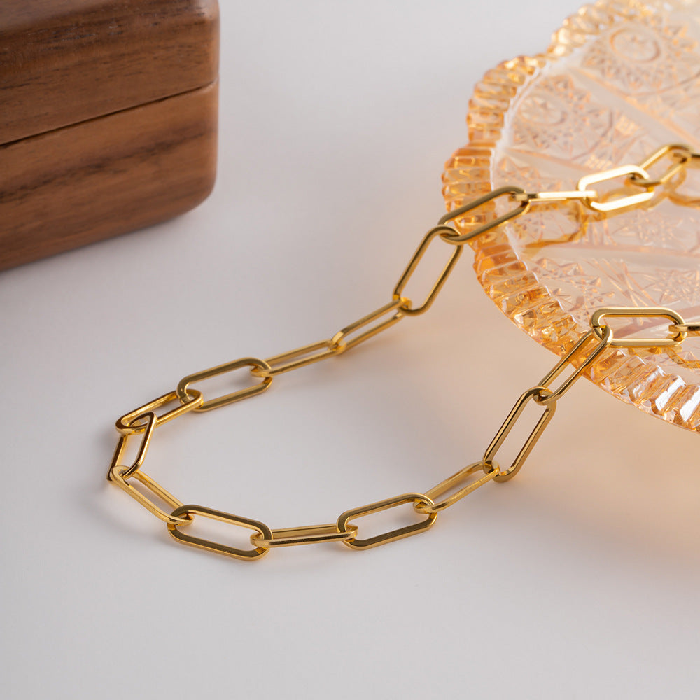 Keira - Gold Paperclip Chain Necklace — perfect for those who value comfort and design. Keira - Gold Paperclip Chain Necklace — perfect for those who value comfort and design.