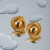 Andrea - Round Twist Earrings — crafted for everyday quality. Andrea - Round Twist Earrings — crafted for everyday quality.