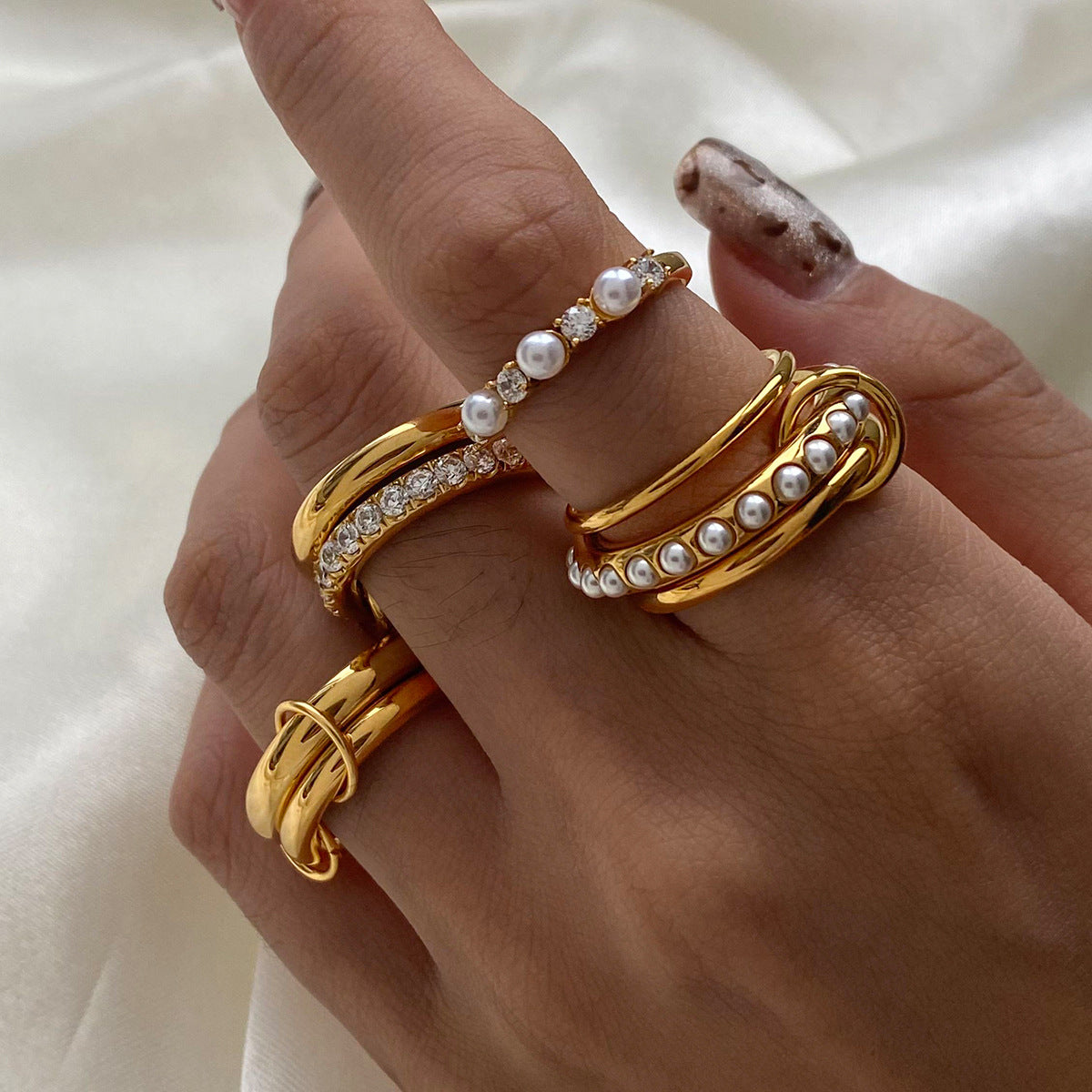 Celest - Stacked Diamond Ring — bringing modern charm to your space. Celest - Stacked Diamond Ring — bringing modern charm to your space.