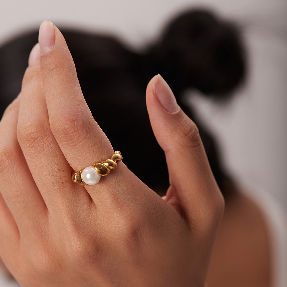 Beatrice - Freshwater Pearl Ring — made with care and attention to detail. Beatrice - Freshwater Pearl Ring — made with care and attention to detail.