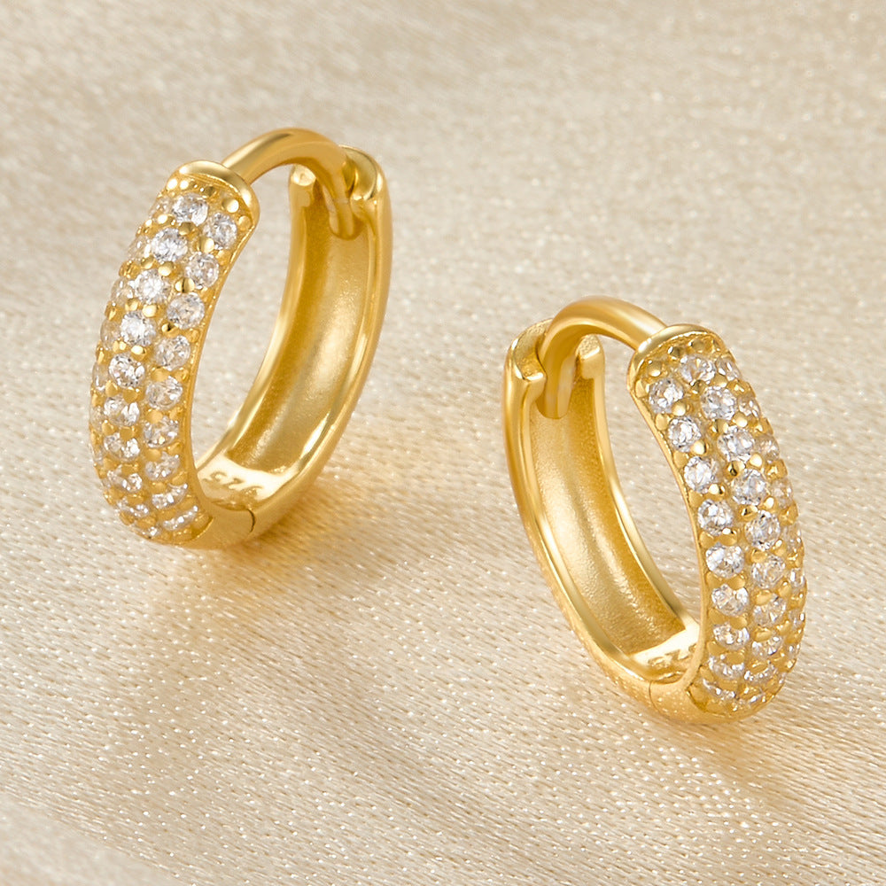 Lena - Chunky Huggie Earrings — bringing modern charm to your space. Lena - Chunky Huggie Earrings — bringing modern charm to your space.