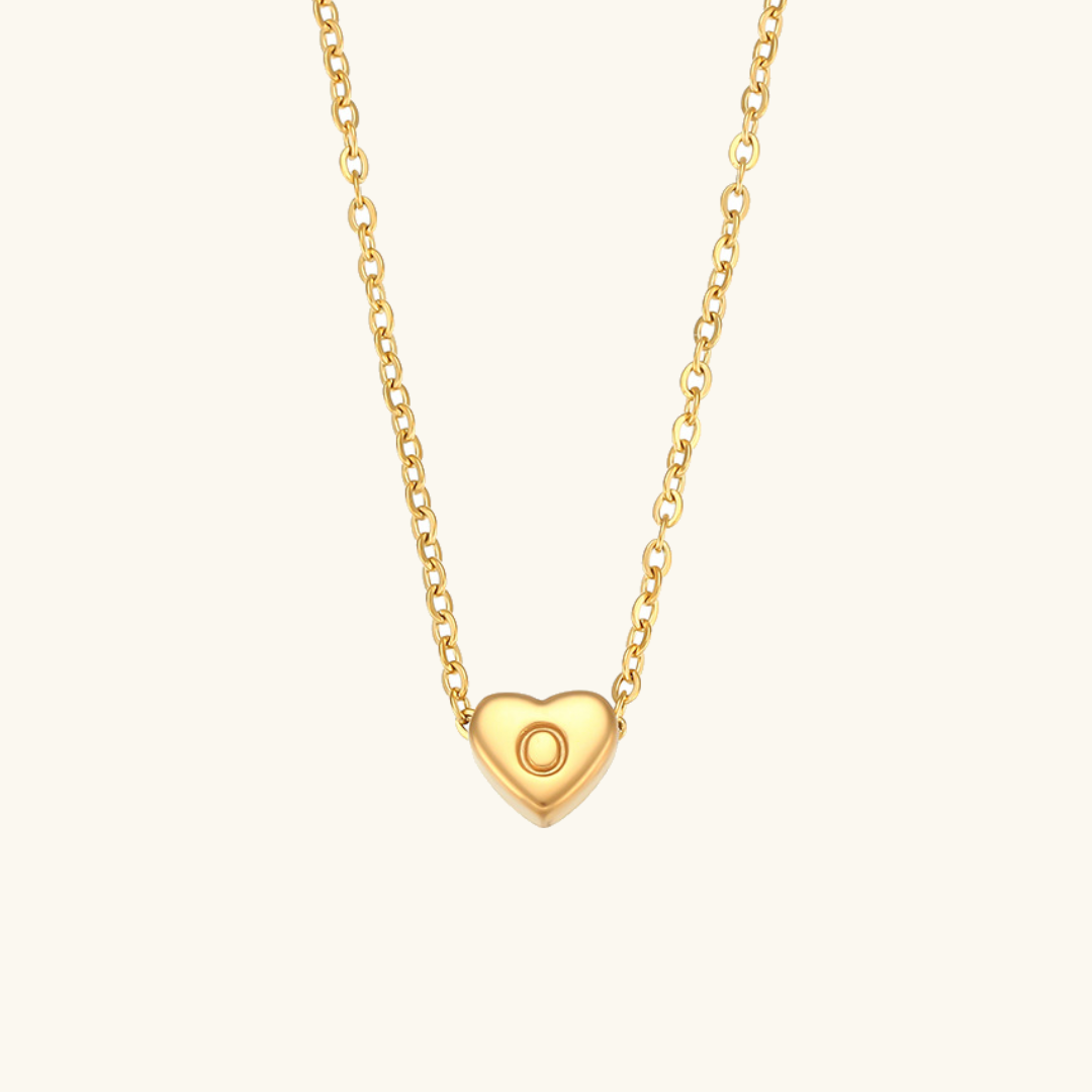Juliette - Heart Initial Gold Necklace — crafted for everyday quality. Juliette - Heart Initial Gold Necklace — crafted for everyday quality.