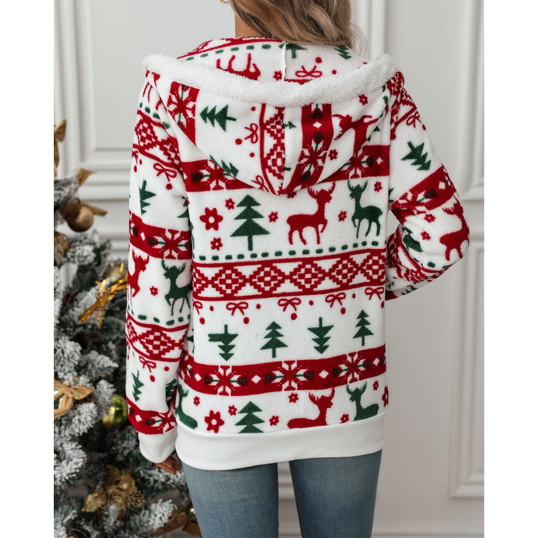 Vrouwen Kerst Hoodie | Seizoensgebonden Print en Casual Comfort