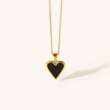 Blythe  - Stone Heart Necklace — made with care and attention to detail. Blythe  - Stone Heart Necklace — made with care and attention to detail.