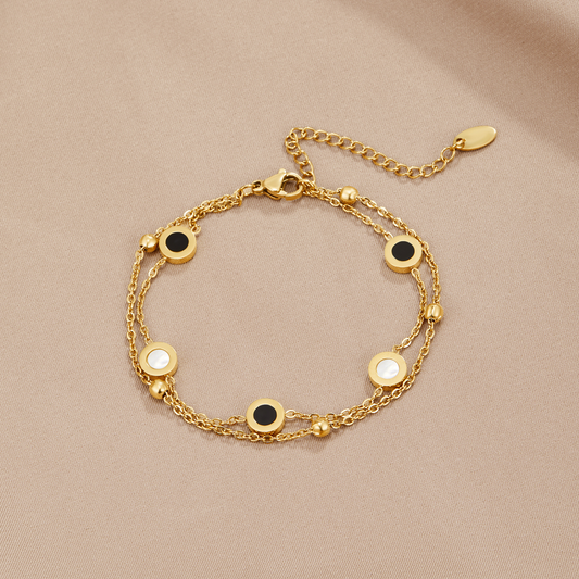 Sophia - Onyx & White Stone Bracelet — made with care and attention to detail.