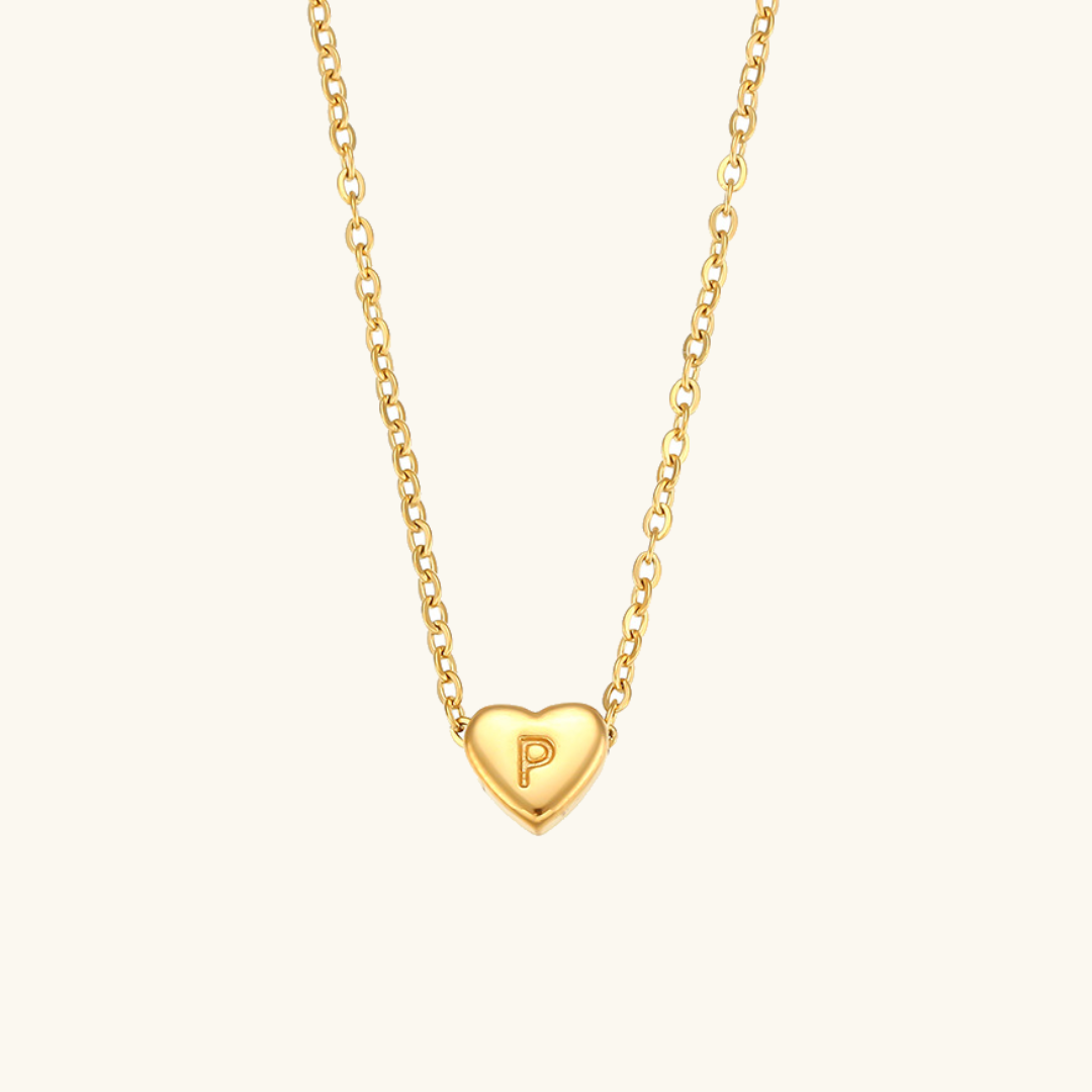 Juliette - Heart Initial Gold Necklace — crafted for everyday quality. Juliette - Heart Initial Gold Necklace — crafted for everyday quality.