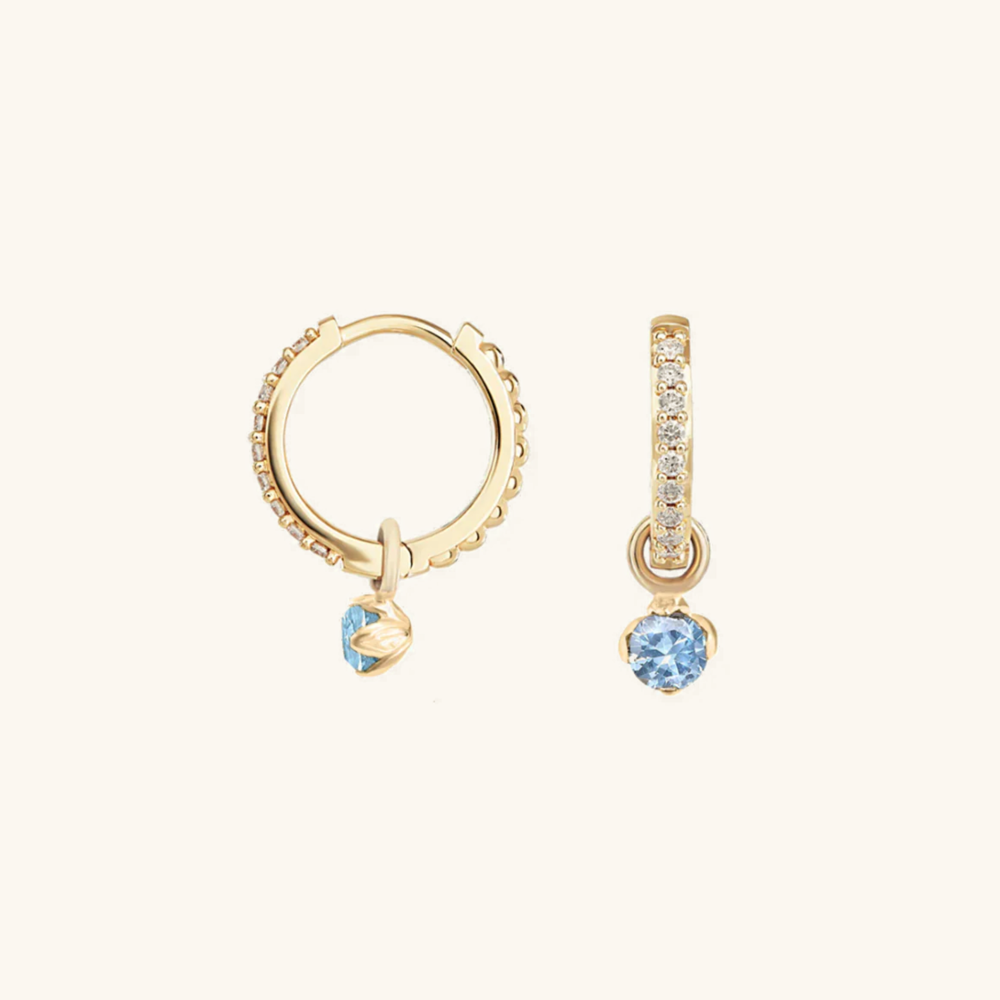 Olivia - Diamond Hoop Earrings — made with care and attention to detail. Olivia - Diamond Hoop Earrings — made with care and attention to detail.