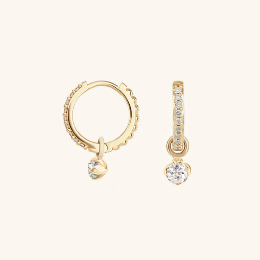 Olivia - Diamond Hoop Earrings — made with care and attention to detail.