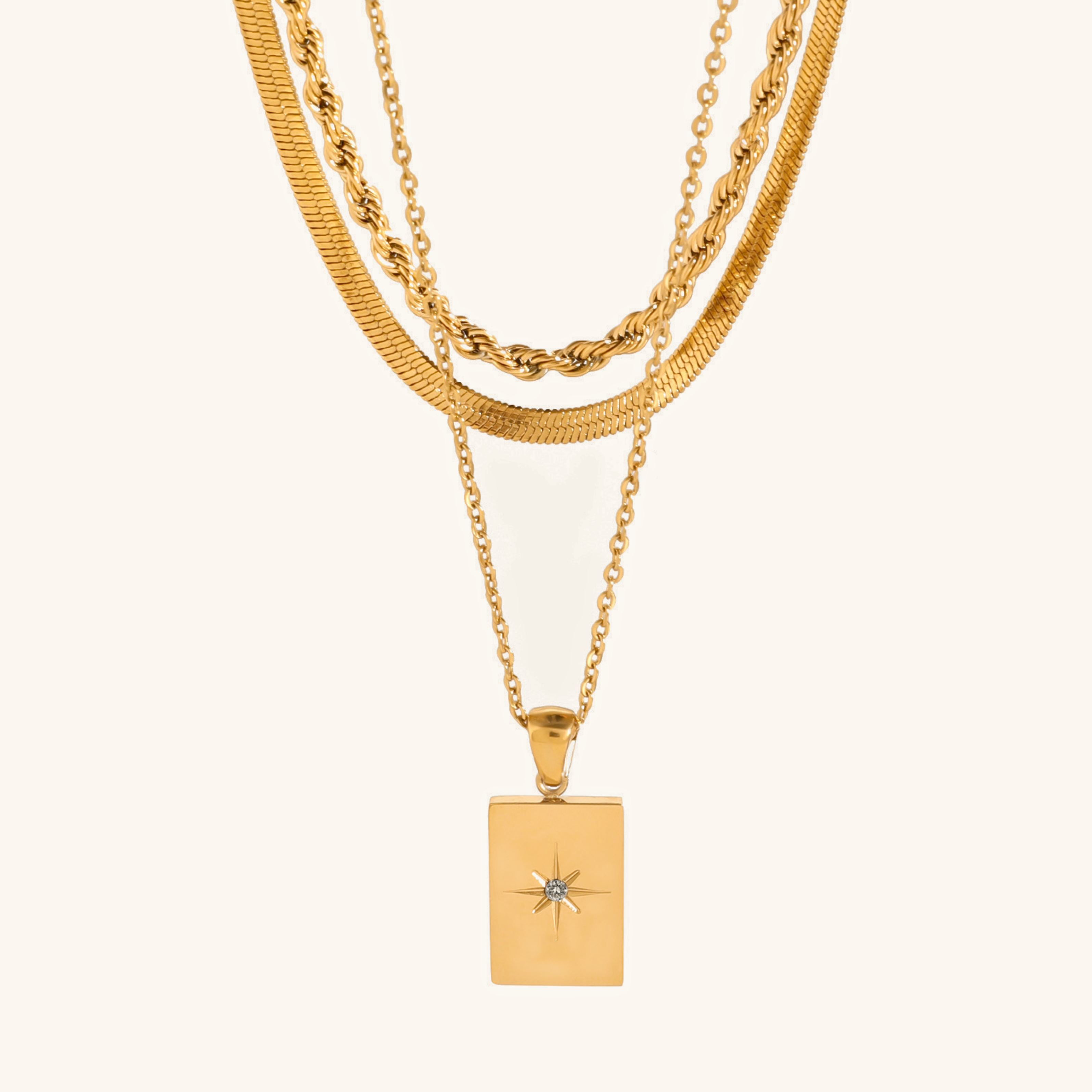 Clara - Layered Gold Necklace — made with care and attention to detail. Clara - Layered Gold Necklace — made with care and attention to detail.