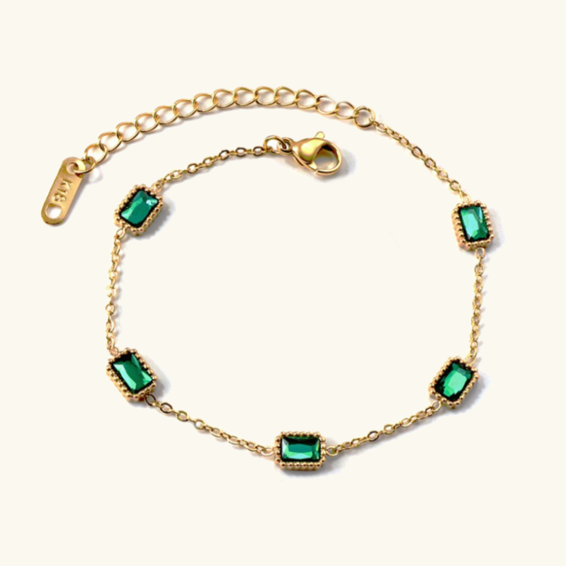 Erin - Stone Chain Bracelet — bringing modern charm to your space. Erin - Stone Chain Bracelet — bringing modern charm to your space.