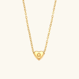Juliette - Heart Initial Gold Necklace — crafted for everyday quality. Juliette - Heart Initial Gold Necklace — crafted for everyday quality.
