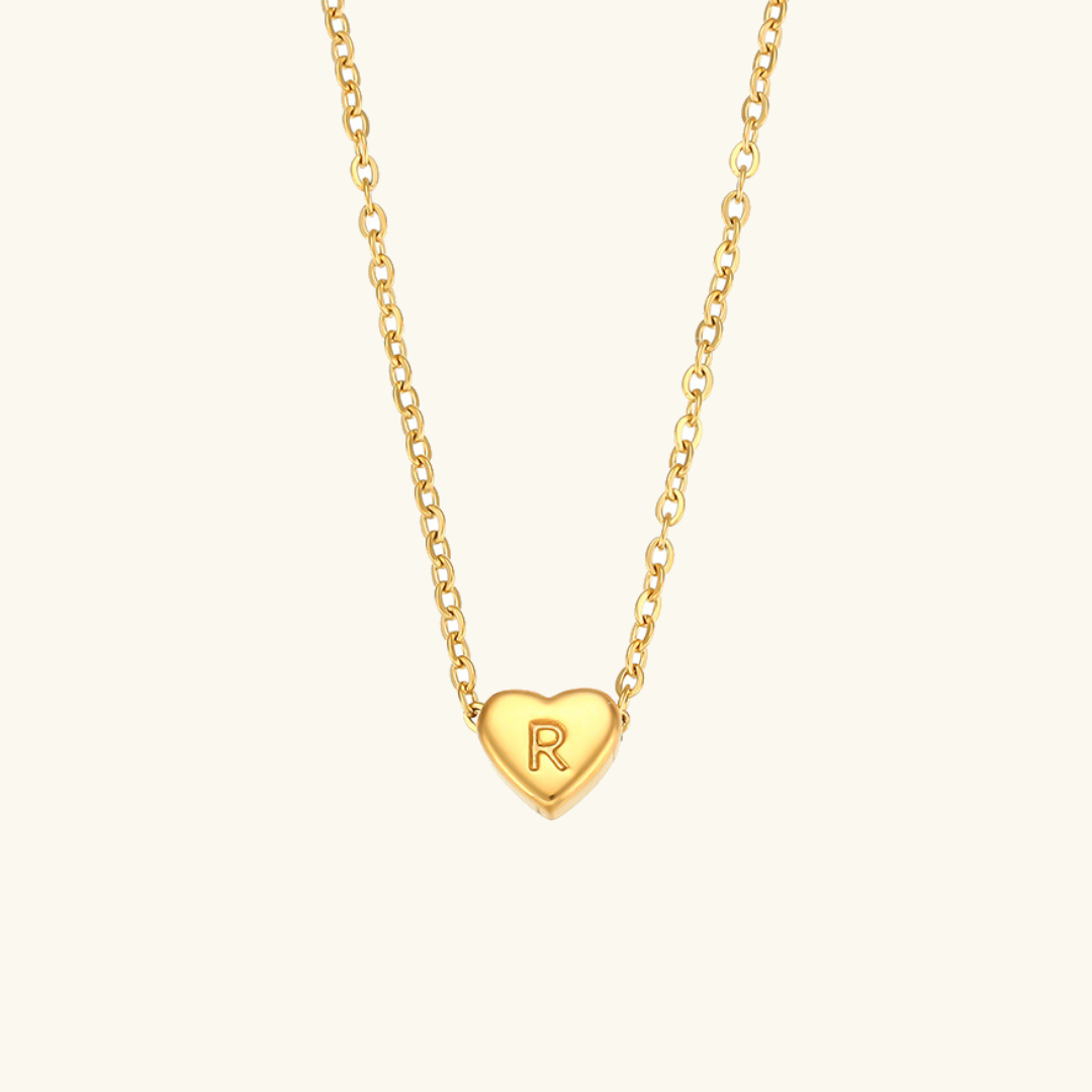 Juliette - Heart Initial Gold Necklace — crafted for everyday quality. Juliette - Heart Initial Gold Necklace — crafted for everyday quality.