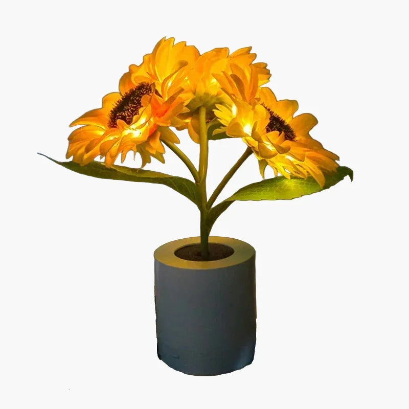 Wiederaufladbare Nachtlampe - LED Blumen Design - Tragbare Lampe
