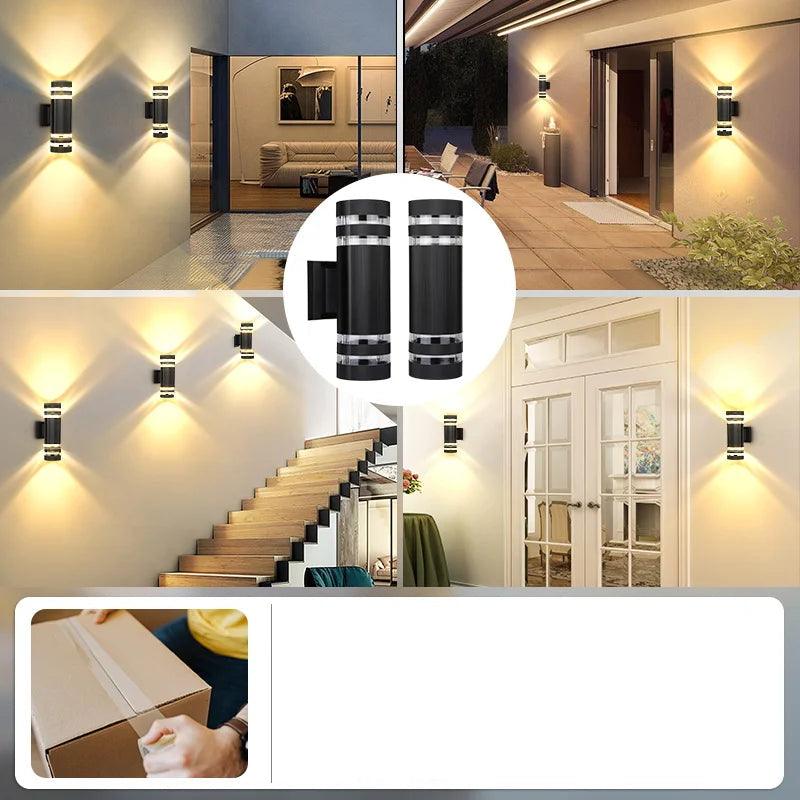 LumiBloc LED Außenwandleuchte | Auf- und Abwärts-Effekt | E27 Fassung | IP65 Wasserdicht | Modernes Design für Garten & Balkon
