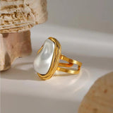 Cecilia - Gold Pearl Ring — perfect for those who value comfort and design. Cecilia - Gold Pearl Ring — perfect for those who value comfort and design.