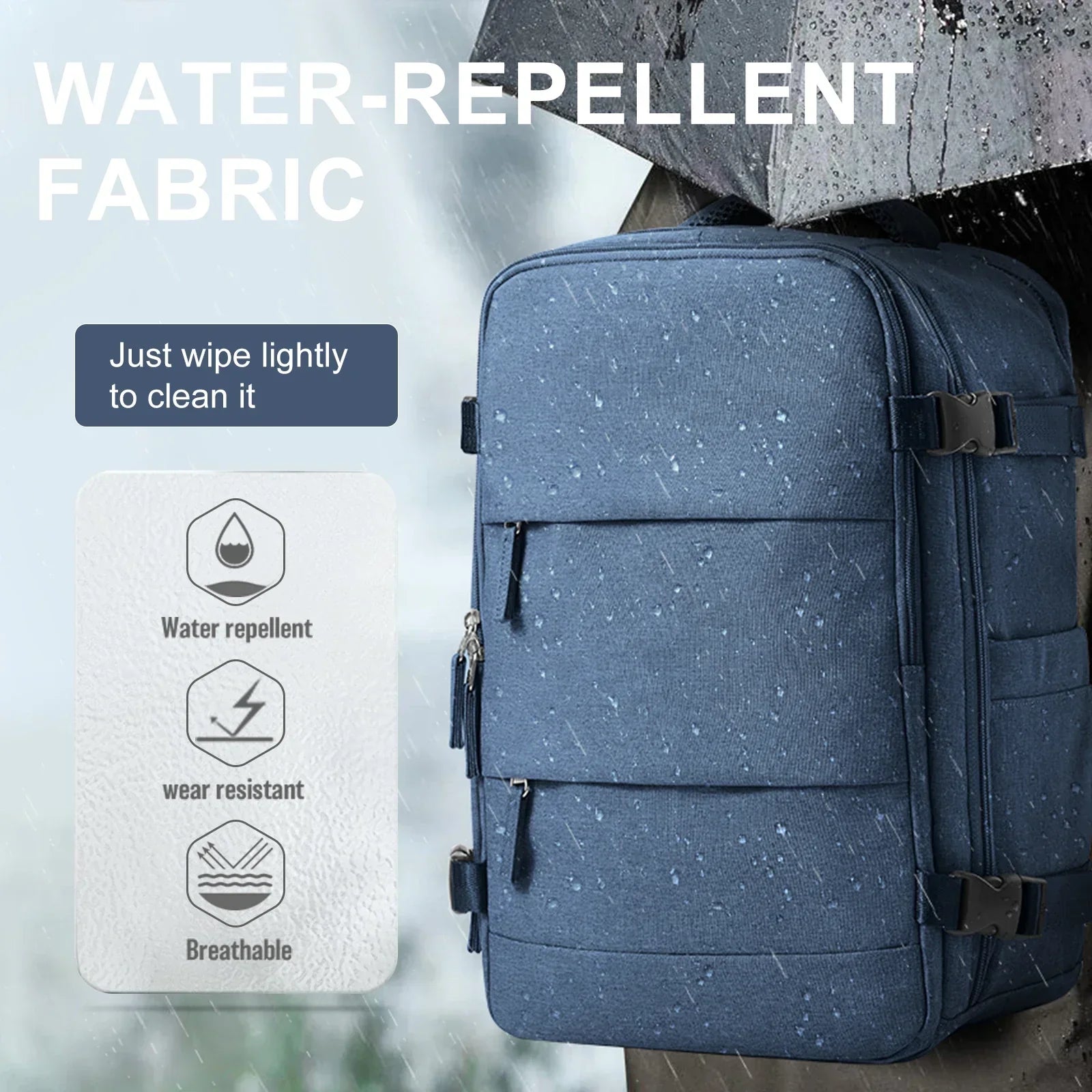 Reiserucksack Travomate | Wasserdicht & Vielseitig | 15,6" Laptopfach | Große Kapazität mit Nass-Trocken-Trennung