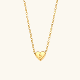 Juliette - Heart Initial Gold Necklace — crafted for everyday quality. Juliette - Heart Initial Gold Necklace — crafted for everyday quality.
