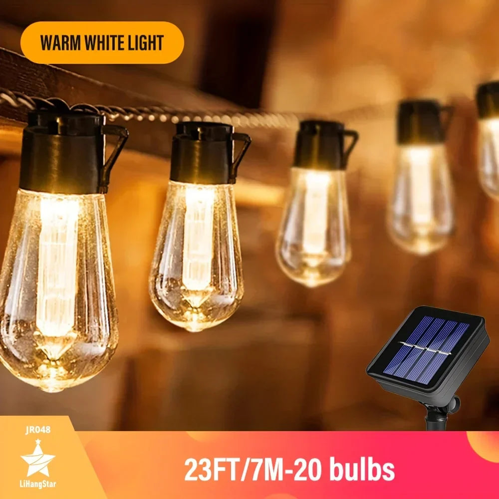 LED Solar Lichterkette SolaLuma | Wasserdicht IP44 | Für Garten, Terrasse & Camping | Automatische Beleuchtung