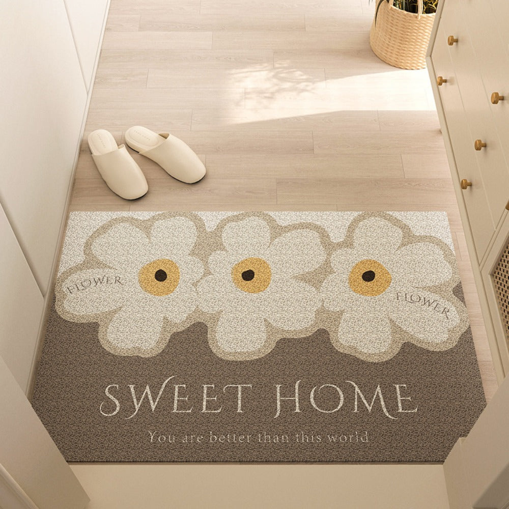 Tapis géométrique neutre | Motif nuage doux et tufté pour le salon