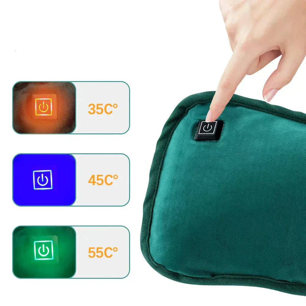 Tragbares Graphen-Heizkissen | USB-Wiederaufladbar | 3 Temperaturstufen | Ergonomischer Hand- & Bauchwärmer | Inkl. intelligenter Abschaltautomatik