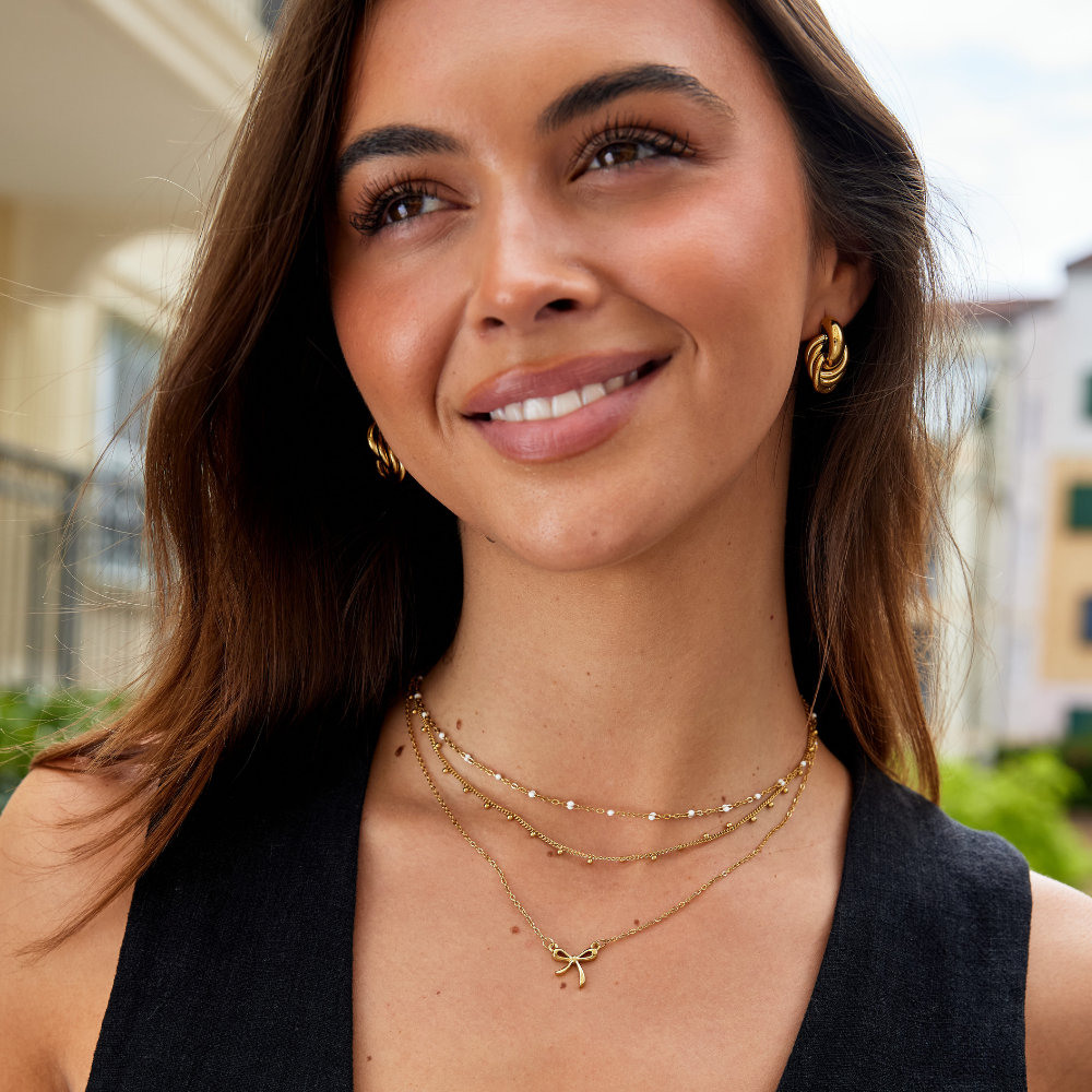 Noa - White Bead Necklace — made with care and attention to detail. Noa - White Bead Necklace — made with care and attention to detail.