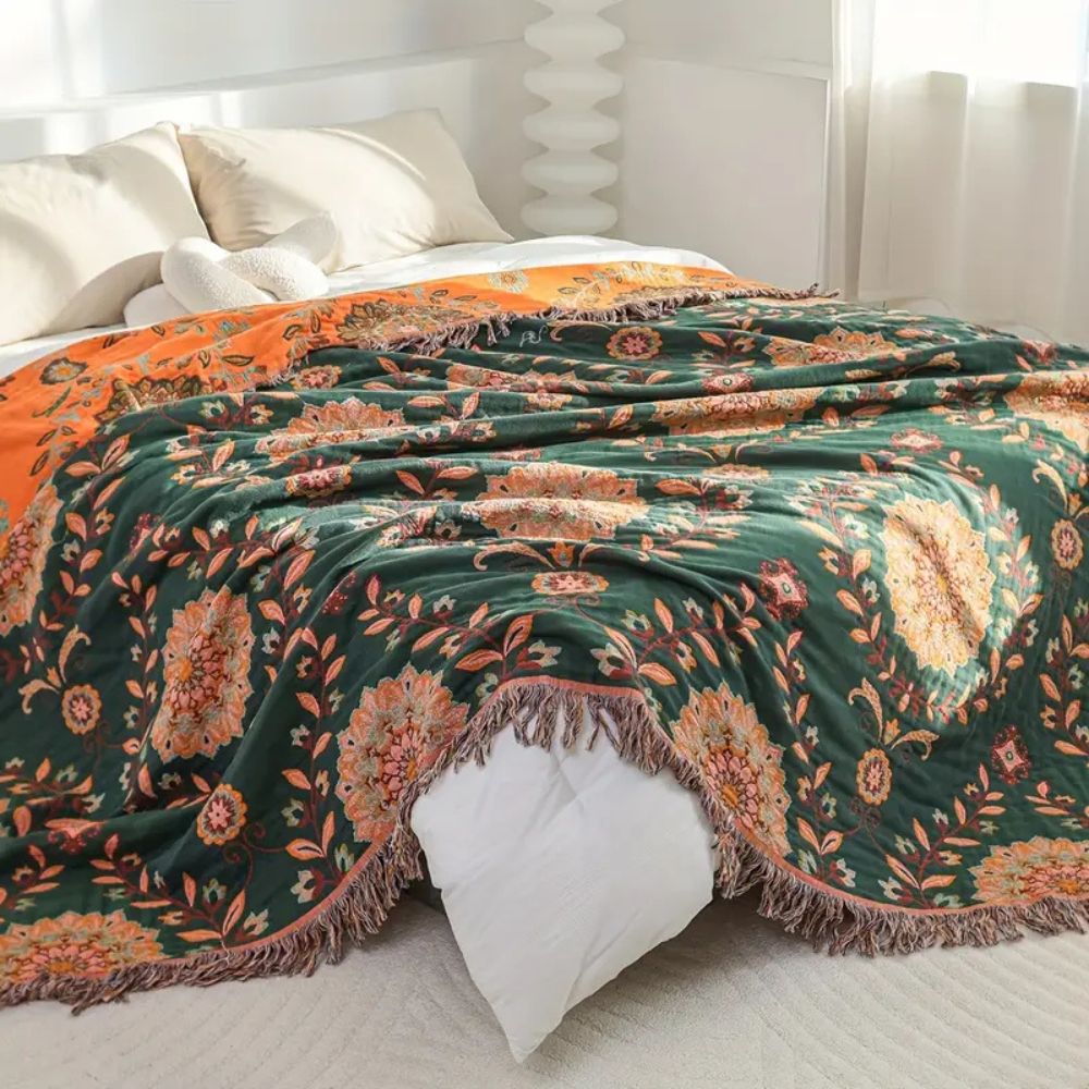 Sunfern Vintage Wendedecke aus Baumwolle