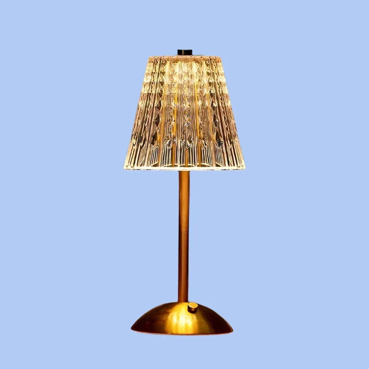 Tischlampe - Kristallschirm - USB-Ladung