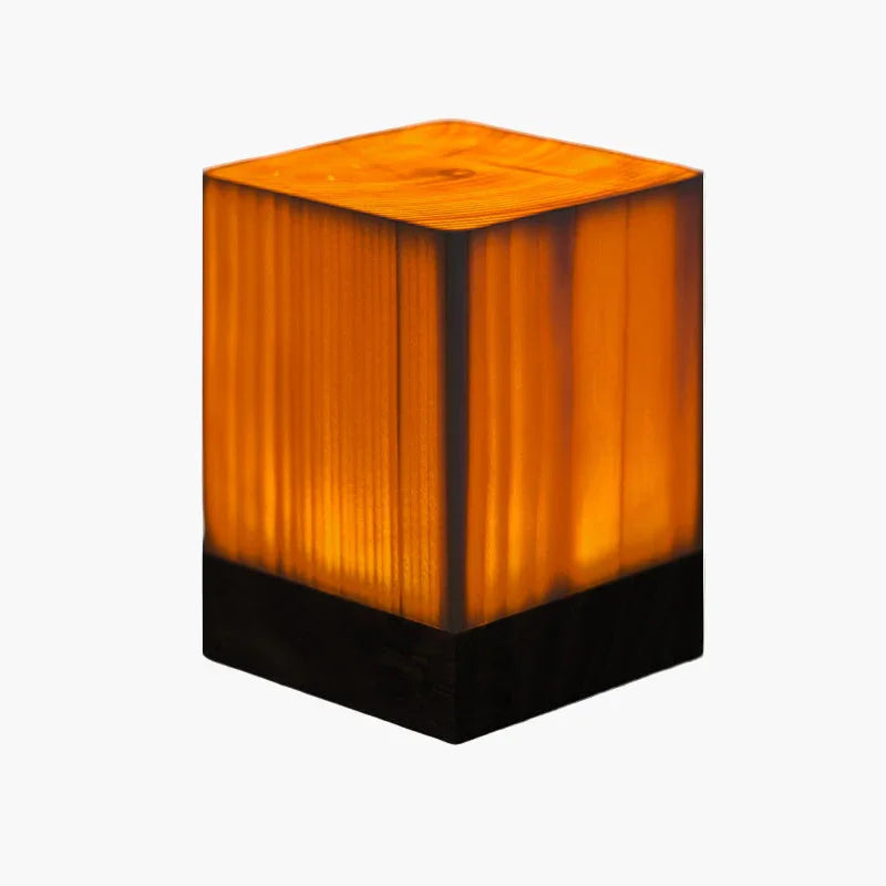 Tischlampe - Touch-Steuerung - Holzfinish