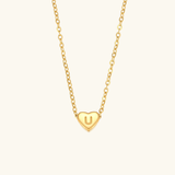 Juliette - Heart Initial Gold Necklace — crafted for everyday quality. Juliette - Heart Initial Gold Necklace — crafted for everyday quality.