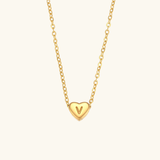 Juliette - Heart Initial Gold Necklace — crafted for everyday quality. Juliette - Heart Initial Gold Necklace — crafted for everyday quality.