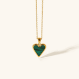 Blythe  - Stone Heart Necklace — made with care and attention to detail. Blythe  - Stone Heart Necklace — made with care and attention to detail.