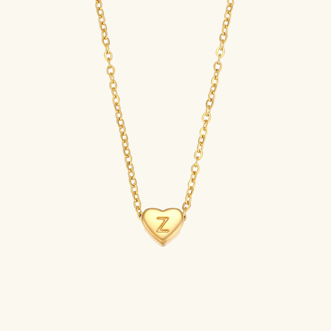 Juliette - Heart Initial Gold Necklace — crafted for everyday quality. Juliette - Heart Initial Gold Necklace — crafted for everyday quality.