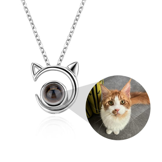 Delina - Personalized Photo Projection Cat Necklace — perfect for those who value comfort and design.