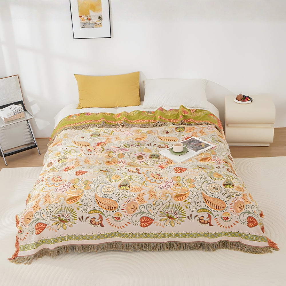 Herbstblatt Boho Wendedecke