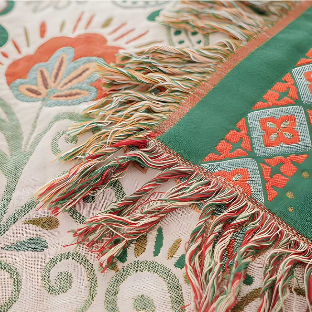 Herbstblatt Boho Wendedecke