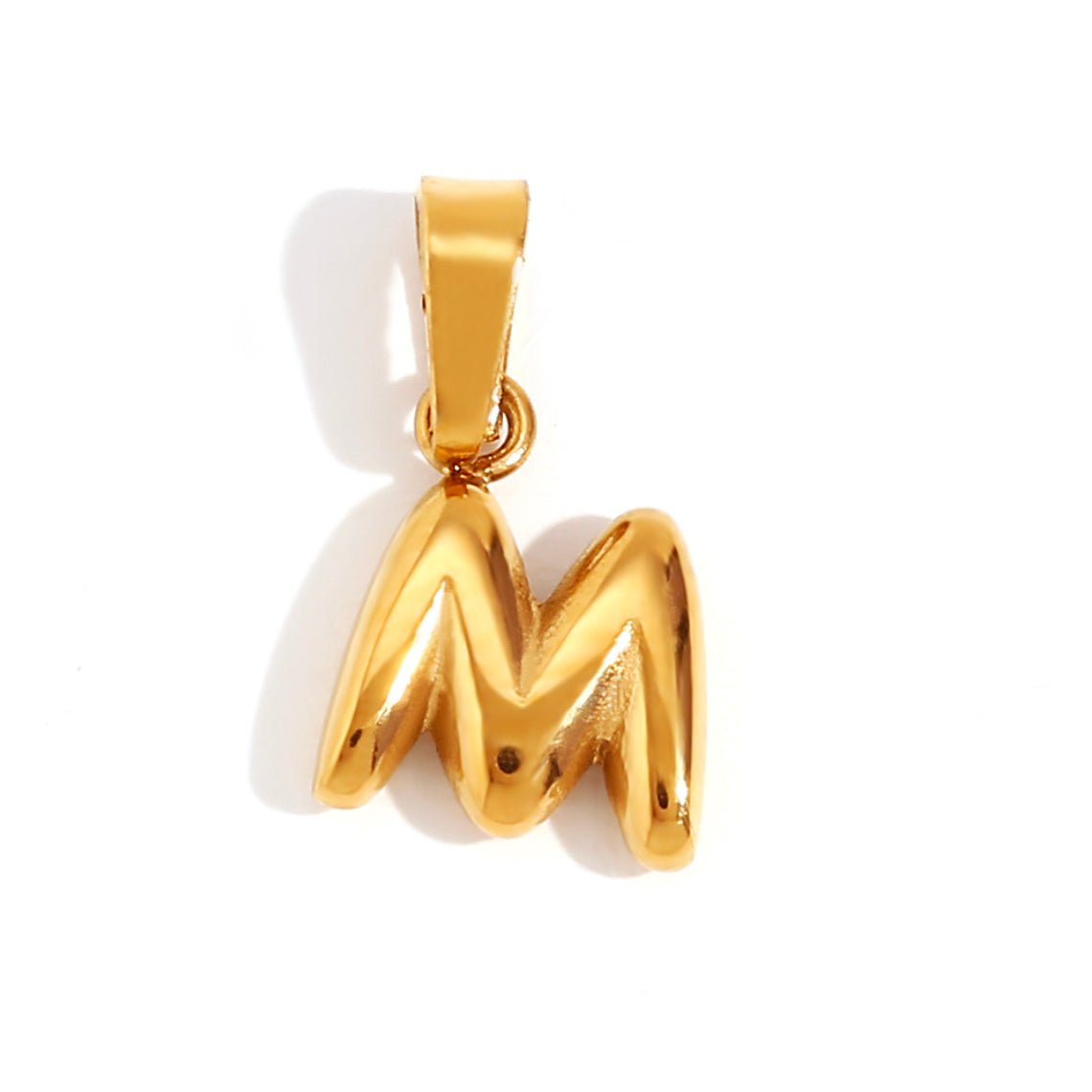 Esme - Bubble Letter Necklace Gold — crafted for everyday quality. Esme - Bubble Letter Necklace Gold — crafted for everyday quality.