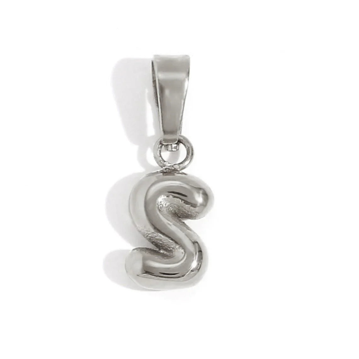 Esme - Bubble Letter Necklace Silver — designed to inspire your lifestyle. Esme - Bubble Letter Necklace Silver — designed to inspire your lifestyle.