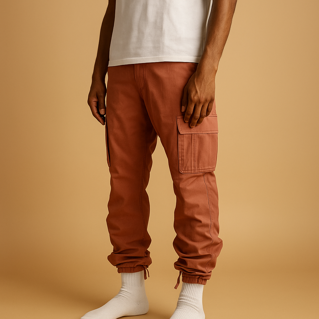 Pantalons cargo pour hommes en coupe régulière – Design fonctionnel avec de nombreuses poches