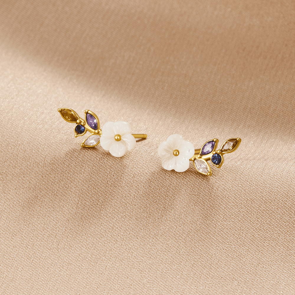Zaina - Crystal Blossom Earrings — crafted for everyday quality. Zaina - Crystal Blossom Earrings — crafted for everyday quality.