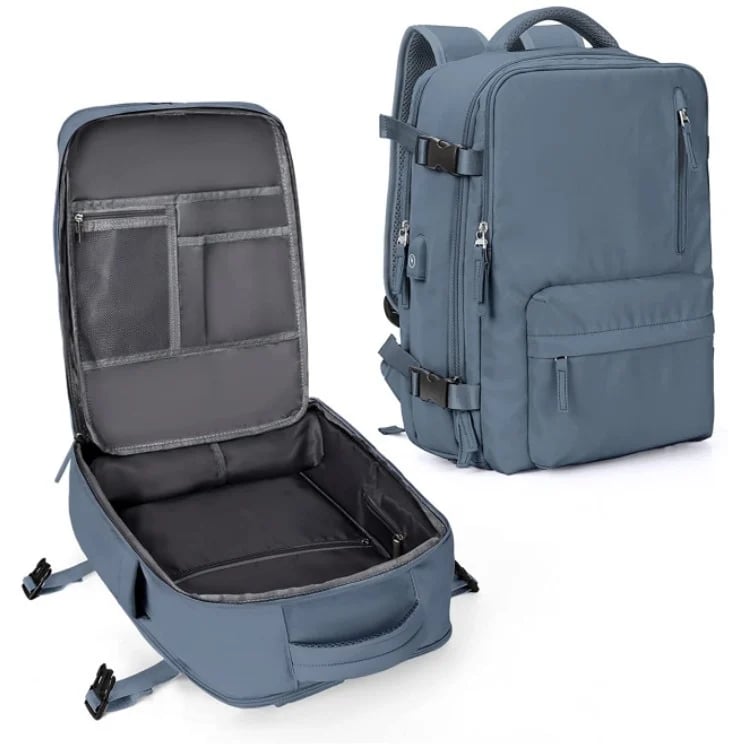 Travelliva Damen Reise-Rucksack 35 L | Wasserdicht & mit USB-Anschluss | Diebstahlschutz & Schuhfach | Für Wandern, Alltag & Reisen
